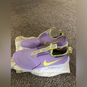 Nike Kids Lavender and Lime Sneakers